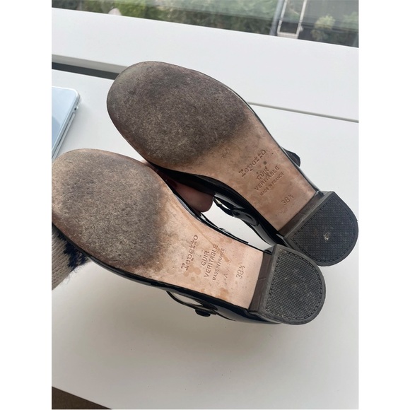 Repetto Black Patent Leather  Mary Janes Low Heels - 38.5 7.5 - Picture 7 of 8
